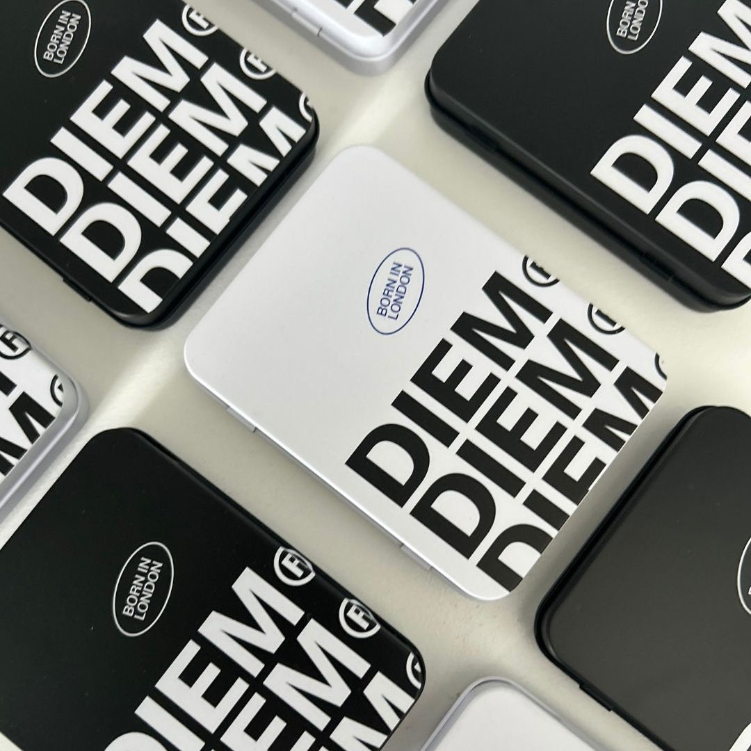 Multiple Discovery set cases with 'DIEM' branding on a light gray background